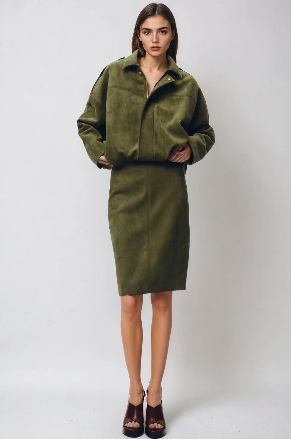 Marie - Chaqueta bomber de Ante Versátil