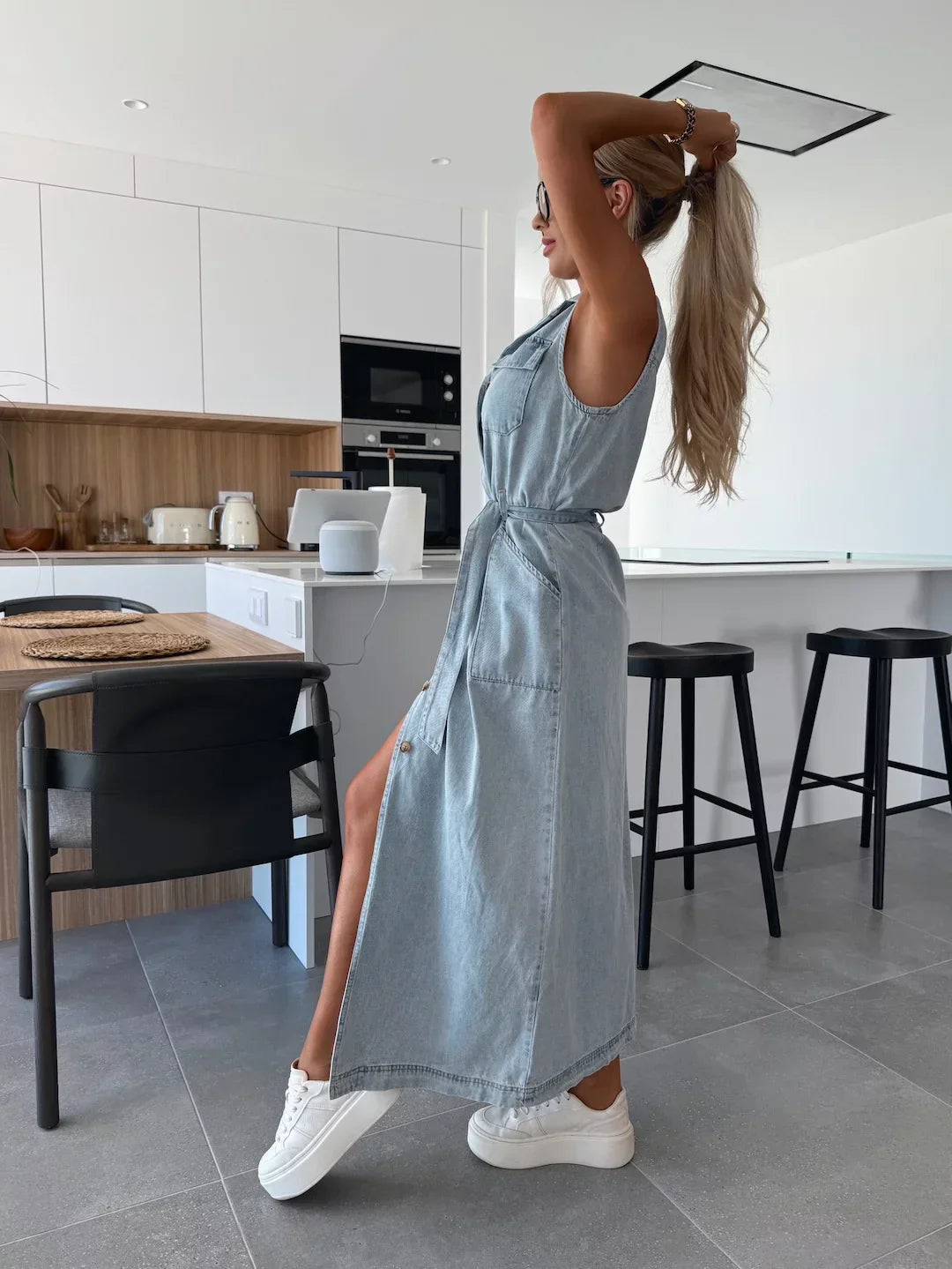 Isabella - Vestido Versátil Vaquero