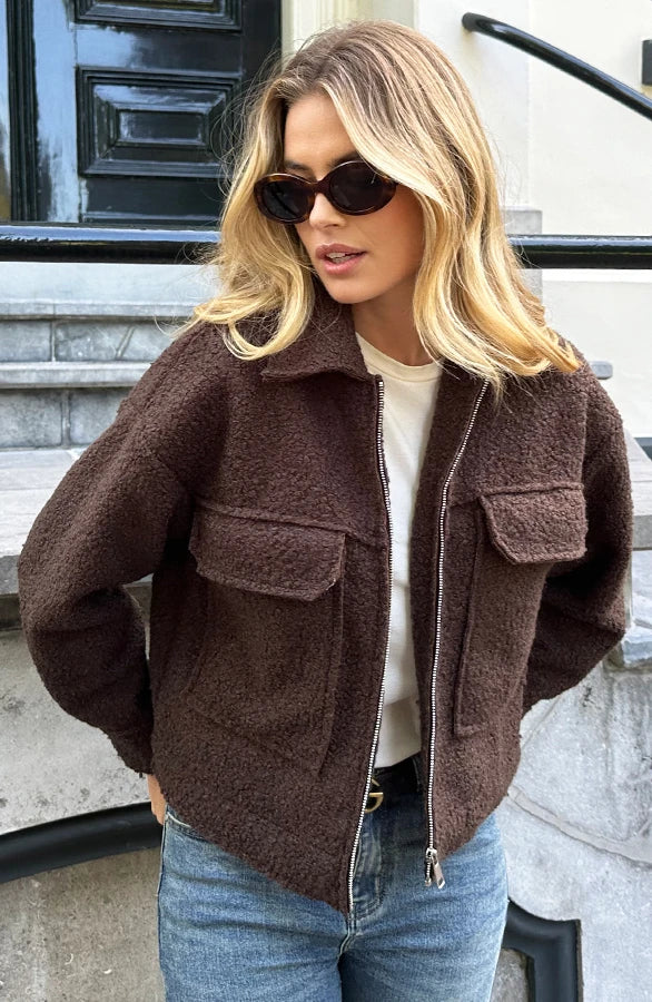 Amélie - Chaqueta Versátil de Bouclé