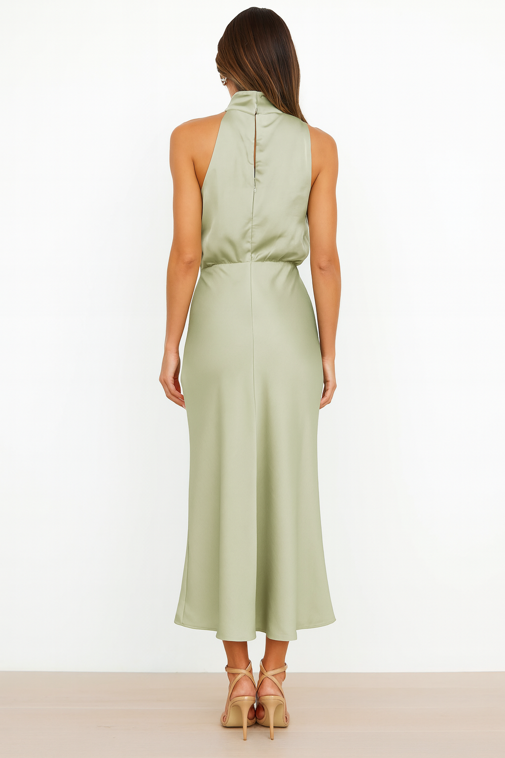 Beley -  Vestido midi con hombros descubiertos