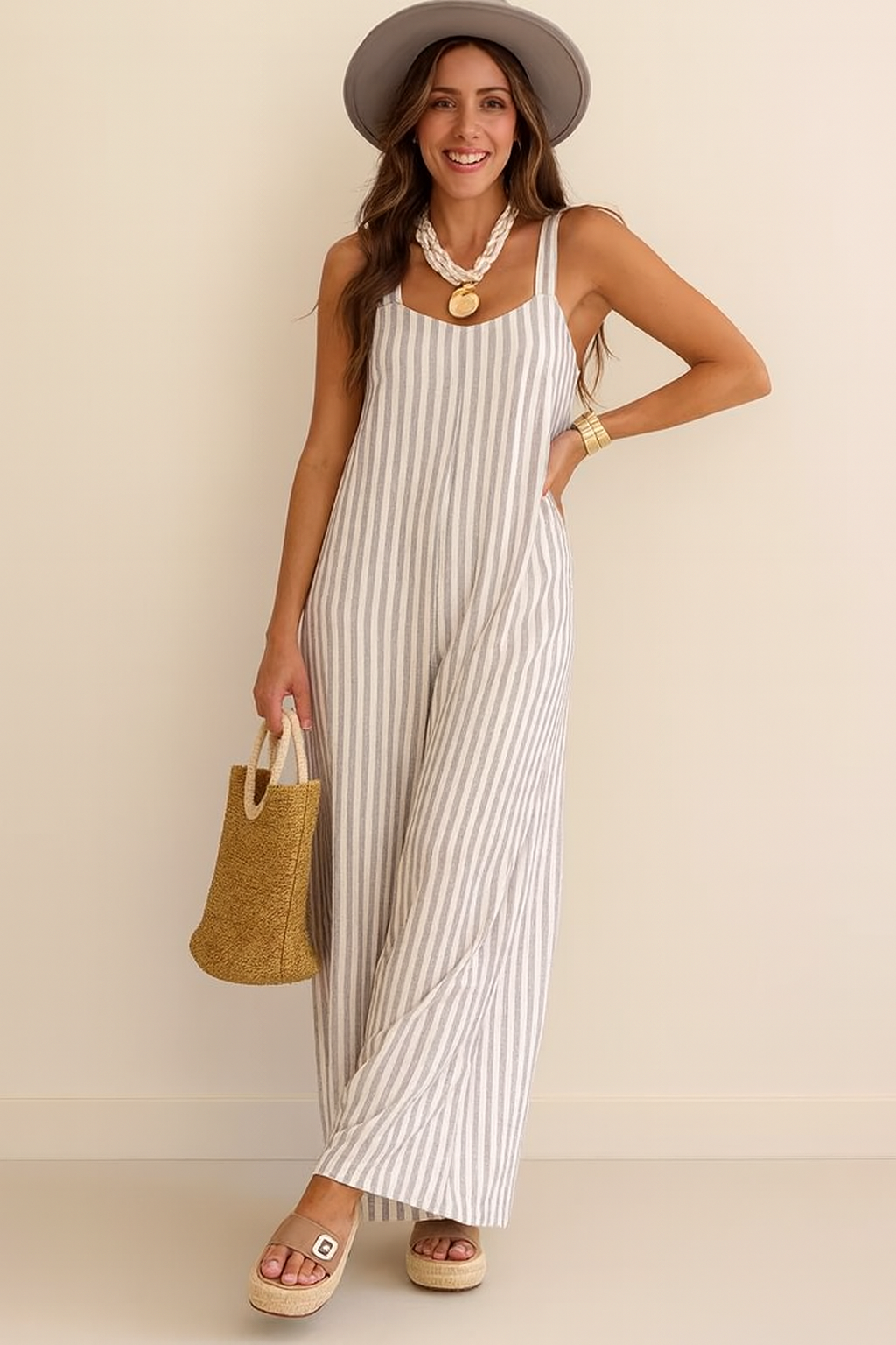 Santorini - Mono Casual Versátil de Rayas