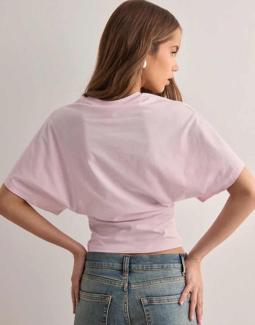Top Violeva - Cropped con Mangas Anchas