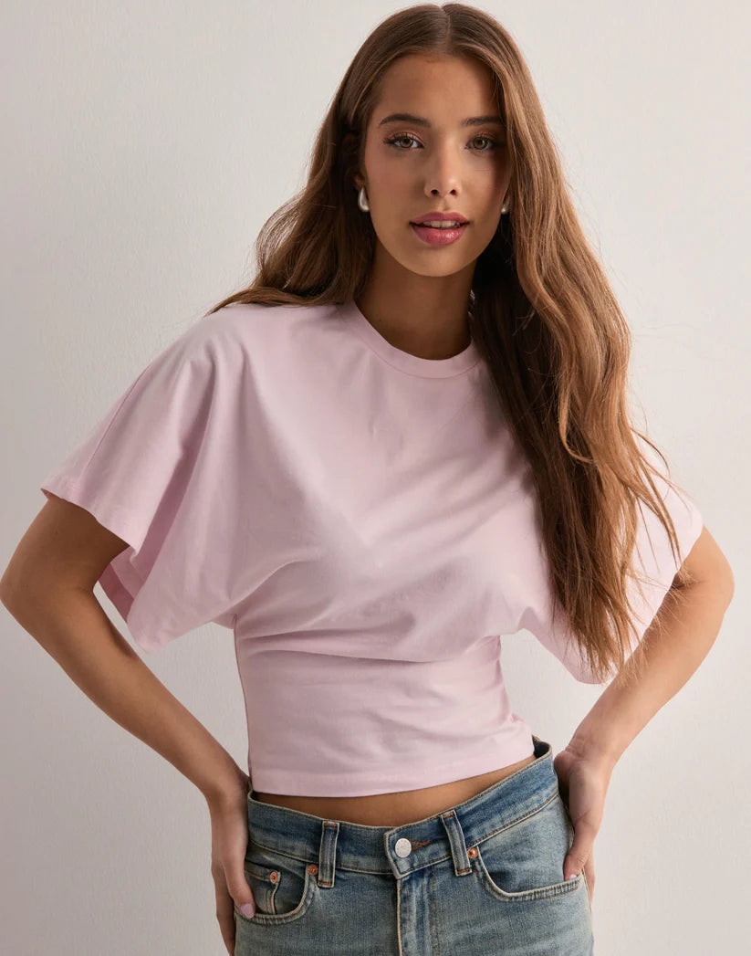 Top Violeva - Cropped con Mangas Anchas